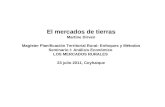 El mercados de tierras Martine Dirven Magíster Planificación Territorial Rural: Enfoques y Métodos Seminario I: Análisis Económico LOS MERCADOS RURALES.