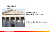 EMPRESA Y ADMINISTRACION El Estado de Derecho Unidad 01 El Estado de Derecho.