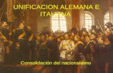 UNIFICACION ALEMANA E ITALIANA Consolidación del nacionalismo.