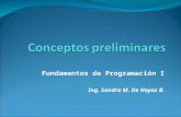 Fundamentos de Programación I Ing. Sandra M. De Hoyos B.