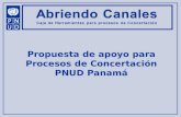 Propuesta de apoyo para Procesos de Concertación PNUD Panamá