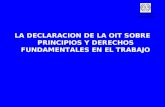 International Labour Office LA DECLARACION DE LA OIT SOBRE PRINCIPIOS Y DERECHOS FUNDAMENTALES EN EL TRABAJO.
