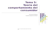 Tema 5: "Teoría del comportamiento del consumidor" Tema 5: Teoría del comportamiento del consumidor Economía Política Carolina Aparicio Gómez.