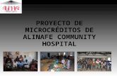 PROYECTO DE MICROCRÉDITOS DE ALINAFE COMMUNITY HOSPITAL.