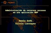 Administración de recursos escasos en una aplicación MHP Amaia Goñi Silvia Larrayoz.