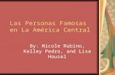 Las Personas Famosas en La América Central By: Nicole Rubino, Kelley Pedro, and Lisa Housel.