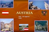 AUSTRIA Año de ingreso: 1995. GASTRONOMÍA La cocina de Austria se deriva de la cocina del Imperio Austrohúngaro. Está influida por las gastronomías húngara,