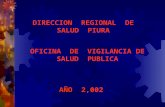 OFICINA DE VIGILANCIA DE SALUD PUBLICA AÑO 2, AÑO 2, 002 DIRECCION REGIONAL DE SALUD PIURA.
