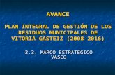 AVANCE PLAN INTEGRAL DE GESTIÓN DE LOS RESIDUOS MUNICIPALES DE VITORIA-GASTEIZ (2008-2016) 3.3. MARCO ESTRATÉGICO VASCO.