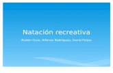 Natación recreativa Rubén Ouro, Alfonso Rodríguez, David Feijoo.