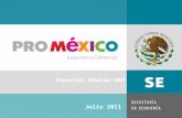 Julio 2011 Aspectos Nómina GRP. Contenido 1. Diferencia en Descuento de crédito INFONAVIT en moneda extranjera (Empleados OREX) 2. Momentos presupuestales.