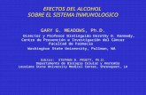 EFECTOS DEL ALCOHOL SOBRE EL SISTEMA INMUNOLOGICO GARY G. MEADOWS, Ph.D. Director y Profesor Distinguido Dorothy O. Kennedy, Centro de Prevención e Investigación.
