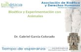 Bioética y Experimentación con Animales Dr. Gabriel García Colorado.