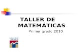 TALLER DE MATEMÁTICAS Primer grado 2010. ¿Qué competencias trabajamos en matemática? Desarrolla estrategias matemáticas para resolver problemas. Comprende,