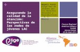 + Asegurando la calidad de la atención: Perspectivas de las redes de jóvenes LAC Caucus Regional América Latina y Caribe Women Deliver 29 de mayo 2013.