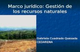 Marco jurídico: Gestión de los recursos naturales Gabriela Cuadrado Quesada CEDARENA.