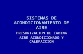 SISTEMAS DE ACONDICIONAMIENTO DE AIRE PRESURIZACION DE CABINA AIRE ACONDICIONADO Y CALEFACCION.