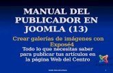 Koldo Parra de la Horra 1 MANUAL DEL PUBLICADOR EN JOOMLA (13) Todo lo que necesitas saber para publicar tus artículos en la página Web del Centro Crear.