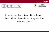 1 Presentación Institucional Aon Risk Services Argentina Marzo 2008.