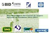 Plan Estratégico del Comité de Seguro Agrícola de Honduras 2011-2013.
