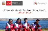 Plan de Gestión Institucional 2012-2016. El Plan de Gestión Institucional 2012 – 2016 (PGI) del Programa Nacional de Becas y Crédito Educativo es un Instrumento.