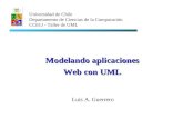 Luis A. Guerrero Universidad de Chile Departamento de Ciencias de la Computación CC61J - Taller de UML Modelando aplicaciones Web con UML.