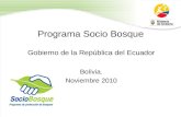 Taller Las funciones ambientales de los bosques y su rol en la reducción de la pobreza.  Experiencia Socio Bosque Ecuador