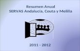 Resumen Anual SERVAS Andalucía, Ceuta y Melilla 2011 - 2012.