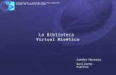 1 Información y Gestión del Conocimiento Unidad de Bioética OPS/OMS La Biblioteca Virtual Bioética Sandra Herrera Guillermo Fuentes.