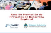 Área de Promoción de Proyectos de Desarrollo Regional.