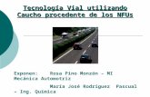 Tecnología Vial utilizando Caucho procedente de los NFUs Exponen: Rosa Pino Monzón – MI Mecánica Automotriz María José Rodríguez Pascual – Ing. Química.