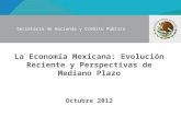 La Economía Mexicana: Evolución Reciente y Perspectivas de Mediano Plazo Octubre 2012 Secretaría de Hacienda y Crédito Público.