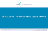 Servicios Financieros para MYPES  Telfs.: 4353202 | cursos@miempresapropia.com.