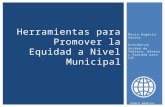 María Eugenia Genoni Economista Unidad de Pobreza, Género y Equidad para LAC Herramientas para Promover la Equidad a Nivel Municipal BANCO MUNDIAL.