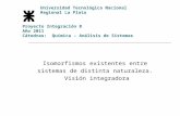 Universidad Tecnológica Nacional Regional La Plata Proyecto Integración 8 Año 2011 Cátedras: Química – Análisis de Sistemas Isomorfismos existentes entre.