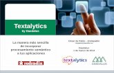 An Introduction to Textalytics API - Redradix Weekend