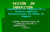 SESIÓN DE INDUCCIÓN CENTRO UNIVERSITARIO DE CIENCIAS EXACTAS E INGENIERÍAS (CUCEI) Ingeniería en Computación y Técnico Superior Universitario en Redes.