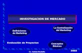 2002 Evaluación de Proyectos Definiciones de Marketing Conceptos Básicos INVESTIGACION DE MERCADO INVESTIGACION DE MERCADO Cr. Adrián Rodulfo La Centralización.