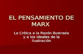 EL PENSAMIENTO DE MARX La Crítica a la Razón ilustrada y a los ideales de la Ilustración.