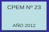 CPEM Nº 23 AÑO 2012. CLASES DE CONSULTA - C.P.E.M. N° 23 - 2012 Profesor hasta 12 hs cumple 1turno- màs de 12 hs.Cumple 2 turnos. MARTES 07/02/12JUEVES.