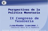 Perspectivas de la Política Monetaria IX Congreso de Tesorería Septiembre 15 de 2006 Juan Mario Laserna J. Codirector Banco de la República Opiniones personales.