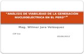 Mag. Wilmer Jara Velásquez CIP Ica 05/06/2012 ANÁLISIS DE VIABILIDAD DE LA GENERACIÓN NUCLEOELÉCTRICA EN EL PERÚ