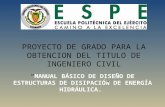 MANUAL BÁSICO DE DISEÑO DE ESTRUCTURAS DE DISIPACIÓN DE ENERGÍA HIDRÁULICA. PROYECTO DE GRADO PARA LA OBTENCION DEL TITULO DE INGENIERO CIVIL.