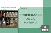Ciencias de la Naturaleza 1º ESO PROPIEDADES DE LA MATERIA UNIDAD 3.