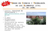 G RADO EN C IENCIA Y T ECNOLOGÍA DE LOS A LIMENTOS (CTA) (U. DE LEÓN) Centro: Facultad de Veterinaria (. es)..