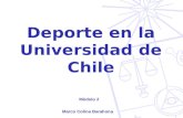 Deporte en la Universidad de Chile Mòdulo 2 Marco Colina Barahona.