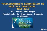 POSICIONAMIENTO ESTRATÉGICO EN POLÍTICA INDUSTRIAL 2011-2015 Ec. Lucía Pittaluga Ministerio de Industria, Energía y Minería URUGUAY.