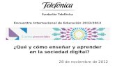 Conclusiones Buenos Aires: Tema 4 del Encuentro Internacional de Educación 2012/2013