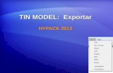 TIN MODEL: Exportar HYPACK 2013. Isóbatas DXF Líneas: Polilíneas DXF (interrumpidas por etiquetas) Rellenos: Polígonos DXF. Etiquetas: Objetos Texto DXF.