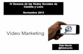Fidel martin: Video Marketing #RedesSocialesCyL